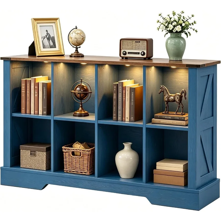 Bookshelf - 8 Cube Storage Organizer, 2-Tier Book