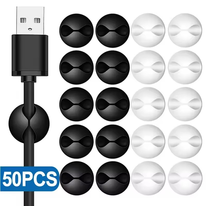5/50Pcs Desktop Wall Cable Cli - Desk Organizer 评论和价格